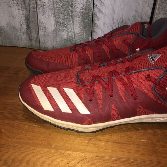 Adidas Speed Trainer 4 Baseball Turf Shoes Mens 11.5 Red White G27680 Athletic - Picture 2 of 12